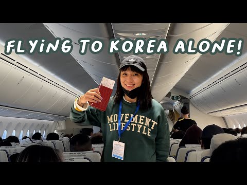 FLYING TO KOREA SEOUL ALONE! (start of my solo travel!) [Video]