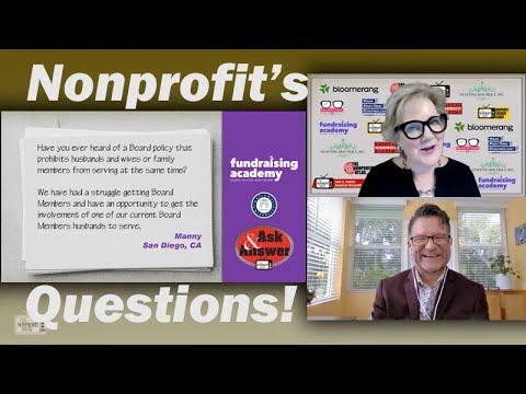 A Variety of Nonprofit Questions Asked and Answered [Video]