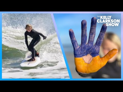 11-Year-Old Fundraising For Ukraine By Surfing 1,000 Days Straight [Video]