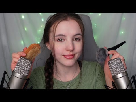 ASMR Brushing sounds with different kinds of brushes [charity vid] [Video]