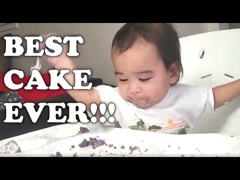 Super Cute Toddler Eating His 1st Birthday Cake | #liam #mukbang #eating [Video]