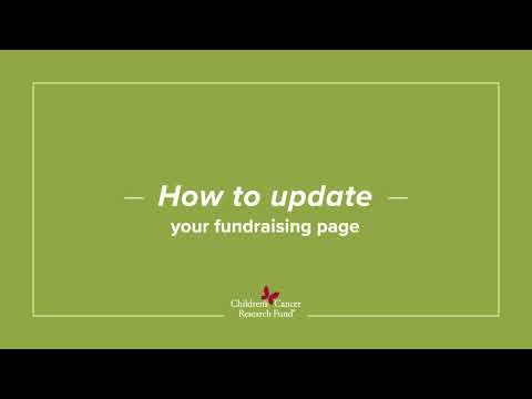DIY How-To: Updating Your Fundraising Page [Video]