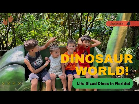 Life Sized Dinosaurs at Dinosaur World in Florida! Travel Vlog! Family Travel Day Vlog. [Video]