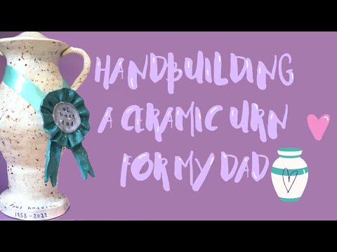 In the Studio – Hand building a ceramic urn for my Dad – 💜 [Video]