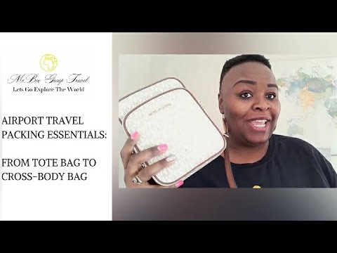Airport Travel packing essentials: From Tote to  crossbody bag #luggagetips #michaelkors #totebag [Video]