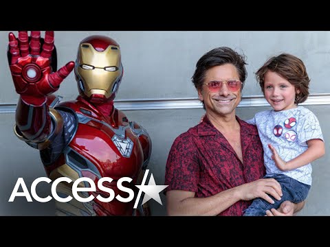 John Stamos & Son Billy Meet Marvel Stars At Disney [Video]