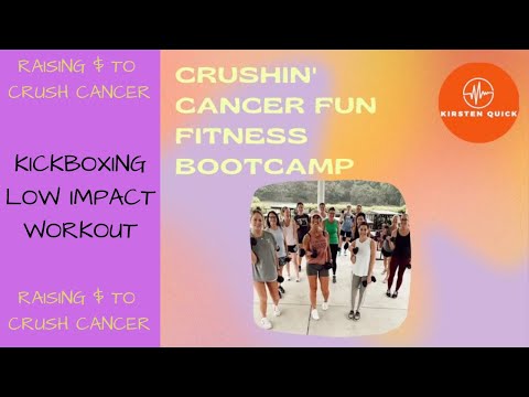 CRUSH CANCER Fundraising Bootcamp KICKBOXING!!!! [Video]