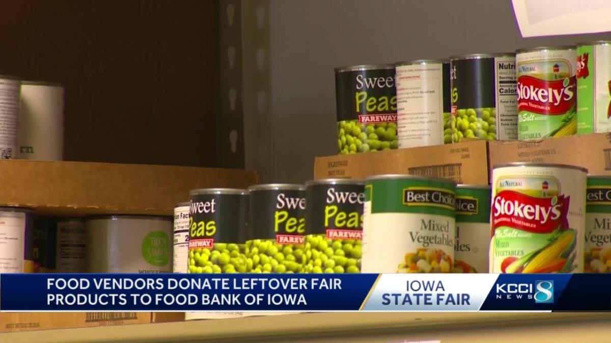 Food vendors donate leftover fair products to Food Bank of Iowa [Video]