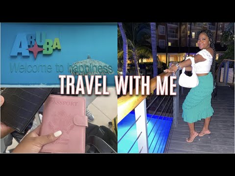 TRAVEL VLOG TO ARUBA | AIRPORT VLOG + ROOM TOUR [Video]