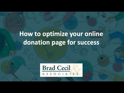 How to optimize your online donation page for success [Video]