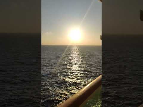 Sunset view over the ocean on a Royal Caribbean Cruise 5/2022 [Video]