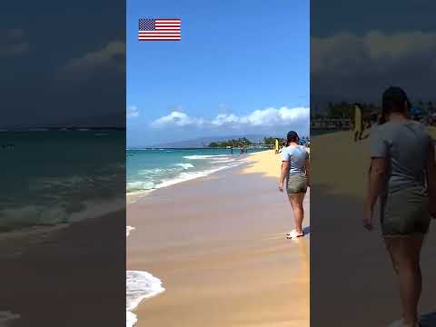 🇺🇲🏖 Beautiful Beach | Waikiki | Hawaii | United States | Relaxing Beach | Beach Video | Travels