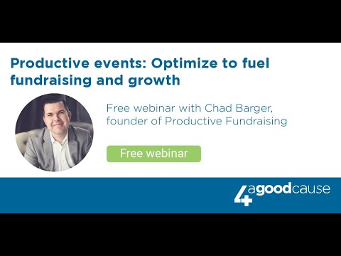 Productive events: Optimize your nonprofit’s events to fuel fundraising [Video]