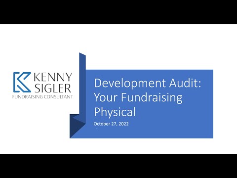 [Webinar] Development Audits: Your Fundraising Physical [Video]
