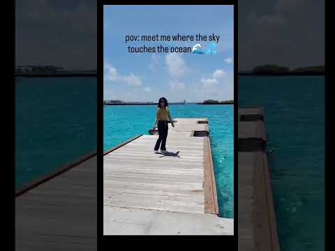 pov-meet me where the sky touches the ocean💦🌊#maldivestrip #travel #travelvlog#bluewater#shorts#reel [Video]