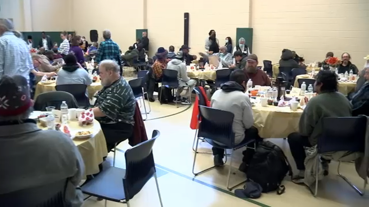 More than 200 guests attend special Thanksgiving dinner at Salvation Army in Montclair [Video]