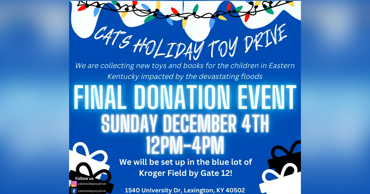 Kentucky Football players collecting toys and books for Eastern Kentucky children [Video]