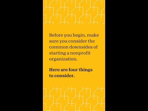 Four downsides to starting a nonprofit [Video]