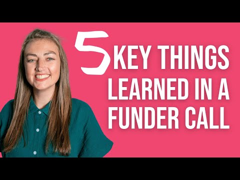 Five Important Things Coach Rose Learned In A Funder Outreach Call That Strengthened Her Proposal  [Video]