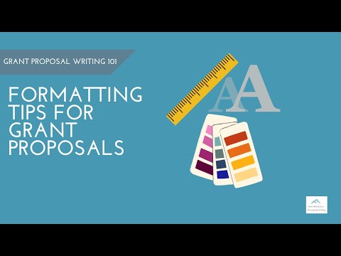Formatting Tips for Grant Proposals [Video]