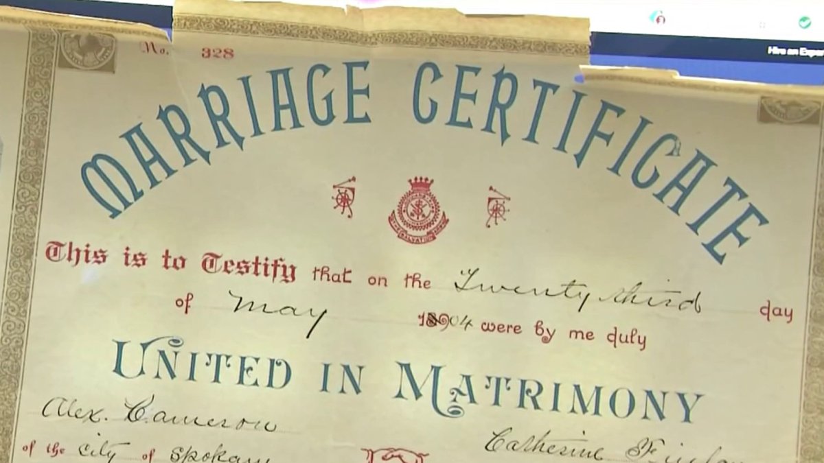 118-Year-Old Marriage Certificate Found in Corona Library Book  NBC Los Angeles [Video]