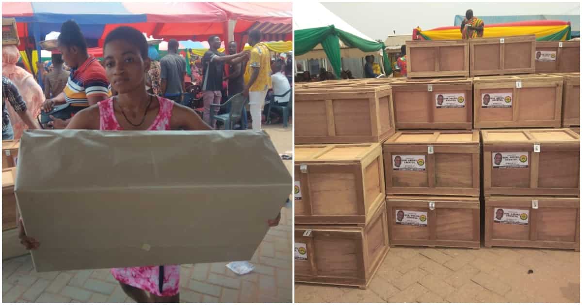Kind MP Donates Chopboxes and Trunks To Support Over 200 Ekumfi JHS Graduates Entering SHS [Video]