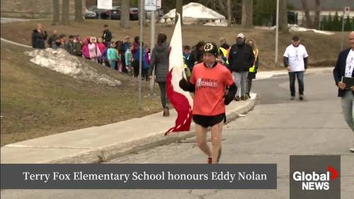 Local Montreal hero Eddy Nolan honoured at Terry Fox Elementary School [Video]