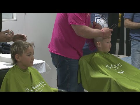 Bondurant goes bald for childhood cancer research fundraiser [Video]