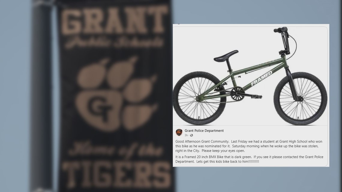 Grant high schooler grateful for returned stolen bike [Video]