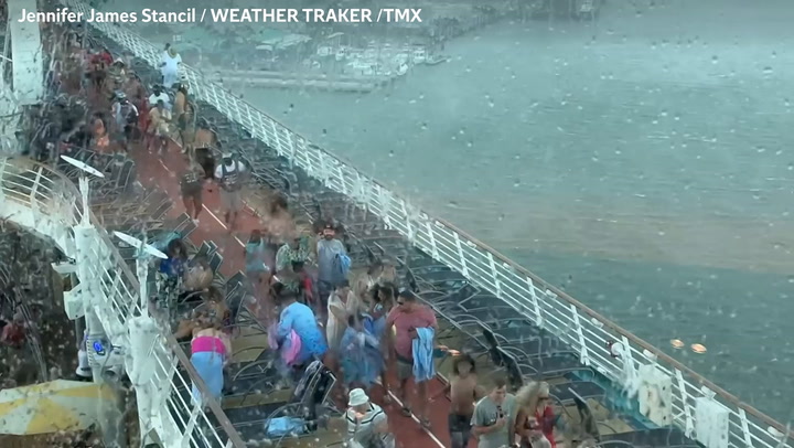 Passengers flee as Royal Caribbean cruise ship lashed by storm | News [Video]