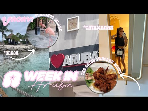 TRAVEL VLOG: Spend a week in Aruba with me | The dutch pancake house, Flamingo island + more [Video]