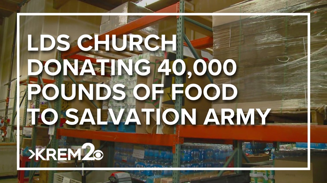 Latter-Day Saints Church donates 40,000 pounds of food to Spokanes Salvation Army Food Bank [Video]