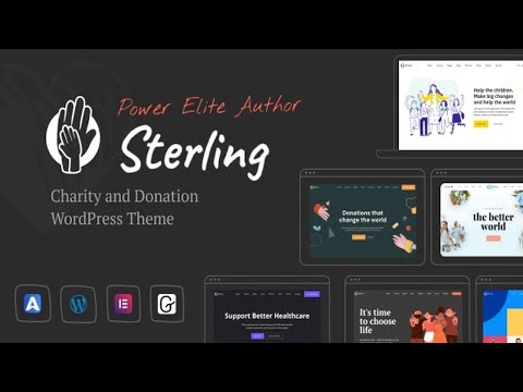 Sterling – Charity & Donation WordPress Theme Free Download [Video]