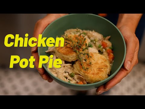 Herbed Chicken Pot Pie With Biscuits from the WCK Cookbook [Video]