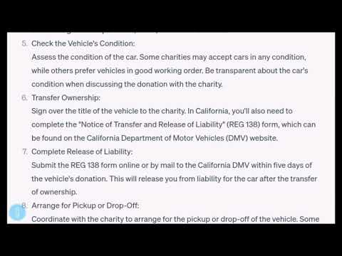 How To Donate a car In California USA| Donate Car in USA| Donate Car In California| [Video]