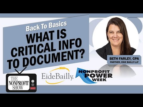 What Is Critical Nonprofit Info To Document? [Video]