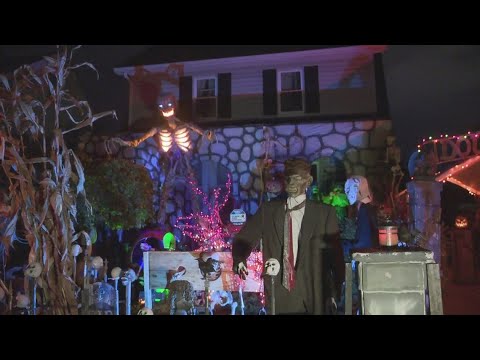 Spooky Halloween decorations in Parma: How the display is raising money for charity [Video]