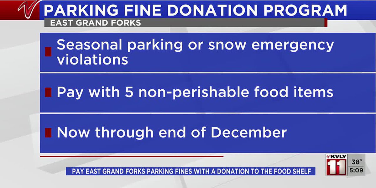Pay East Grand Forks parking fines with a donation to the food shelf [Video]