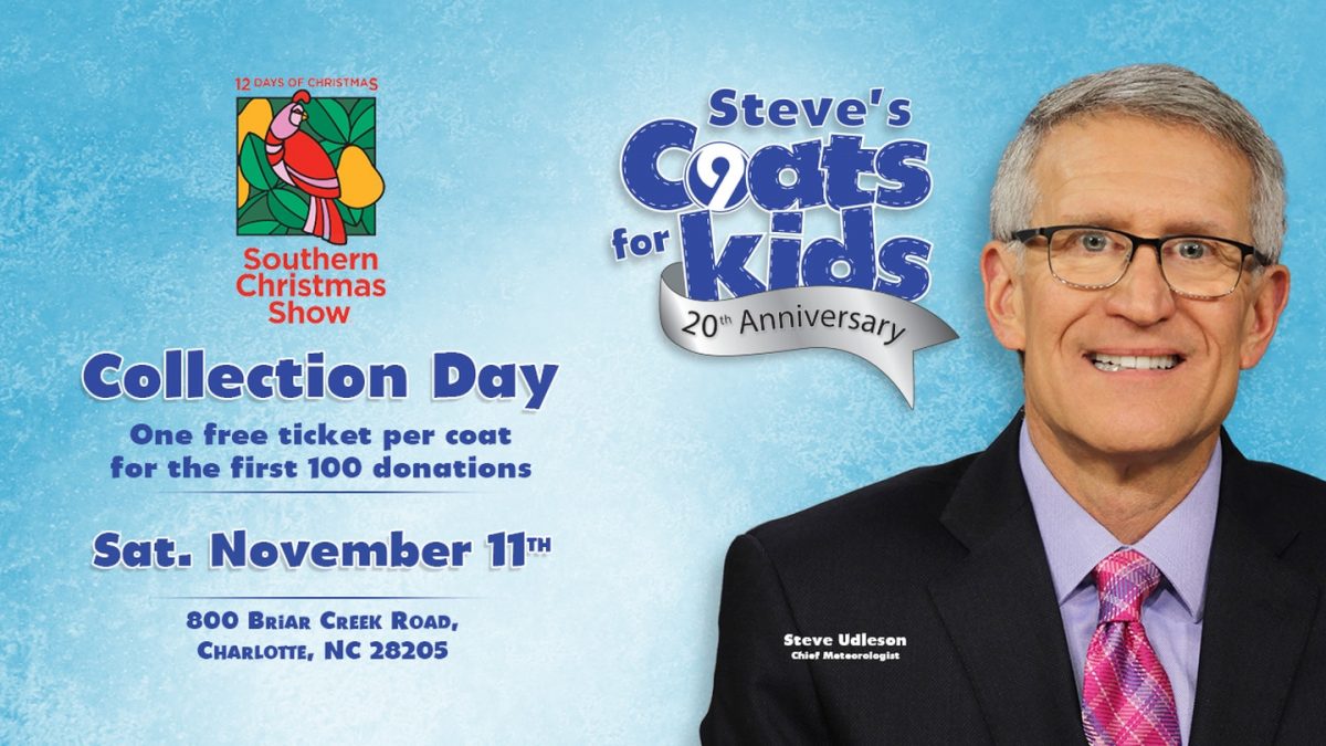 Steves Coats for Kids to visit opening weekend of the Southern Christmas Show  WSOC TV [Video]