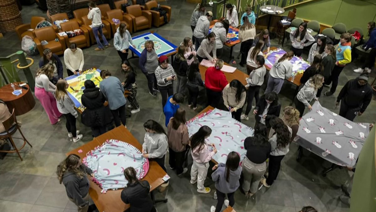Nursing students at Quinnipiac make blankets for charity  NBC Connecticut [Video]