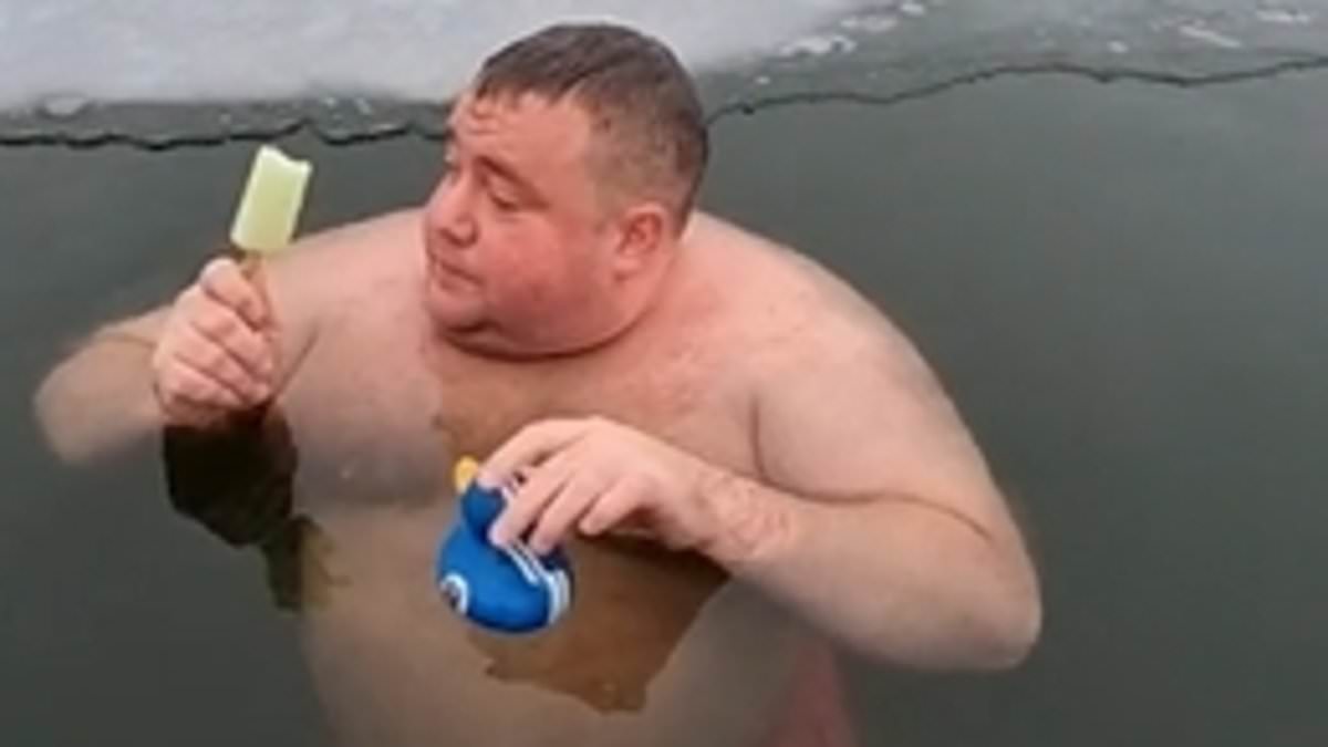 Welcome to Sweden! Meet the TikTok-famous Swedish ice bather who enjoys (very) cold dips with rubber ducks and FROZEN LOLLIES [Video]