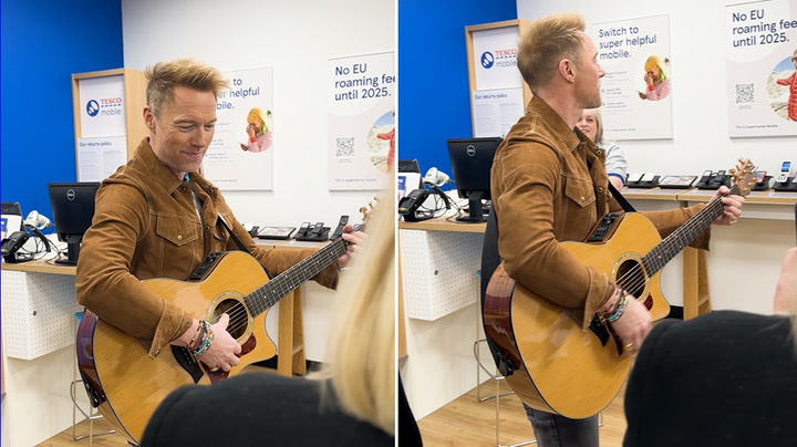 Ronan Keating surprises Tesco shoppers with impromptu performance | Lifestyle [Video]