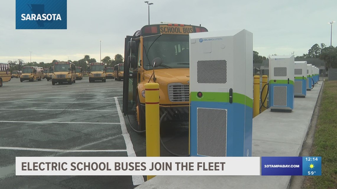 Electric school buses now picking up students in Sarasota County [Video]