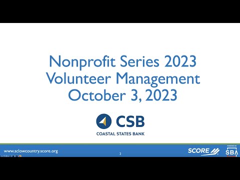 Volunteer Management – Nonprofit Series 2023 [Video]