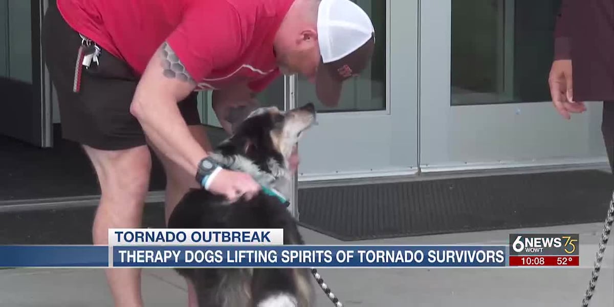 Therapy dogs lift spirits of Nebraska tornado victims [Video]