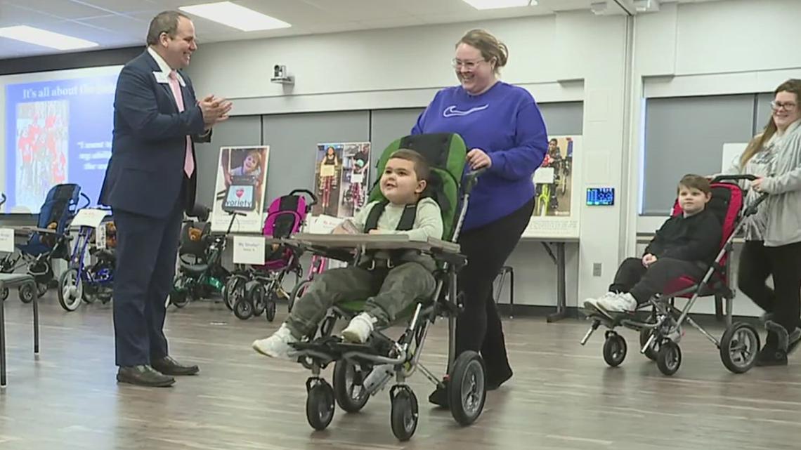 Charity donates adaptive bikes, strollers to children with disabilities [Video]