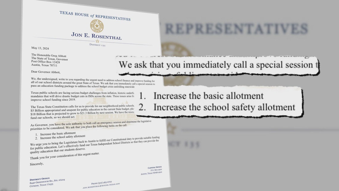Texas representative asking Governor to call special session to discuss better funding for public schools [Video]