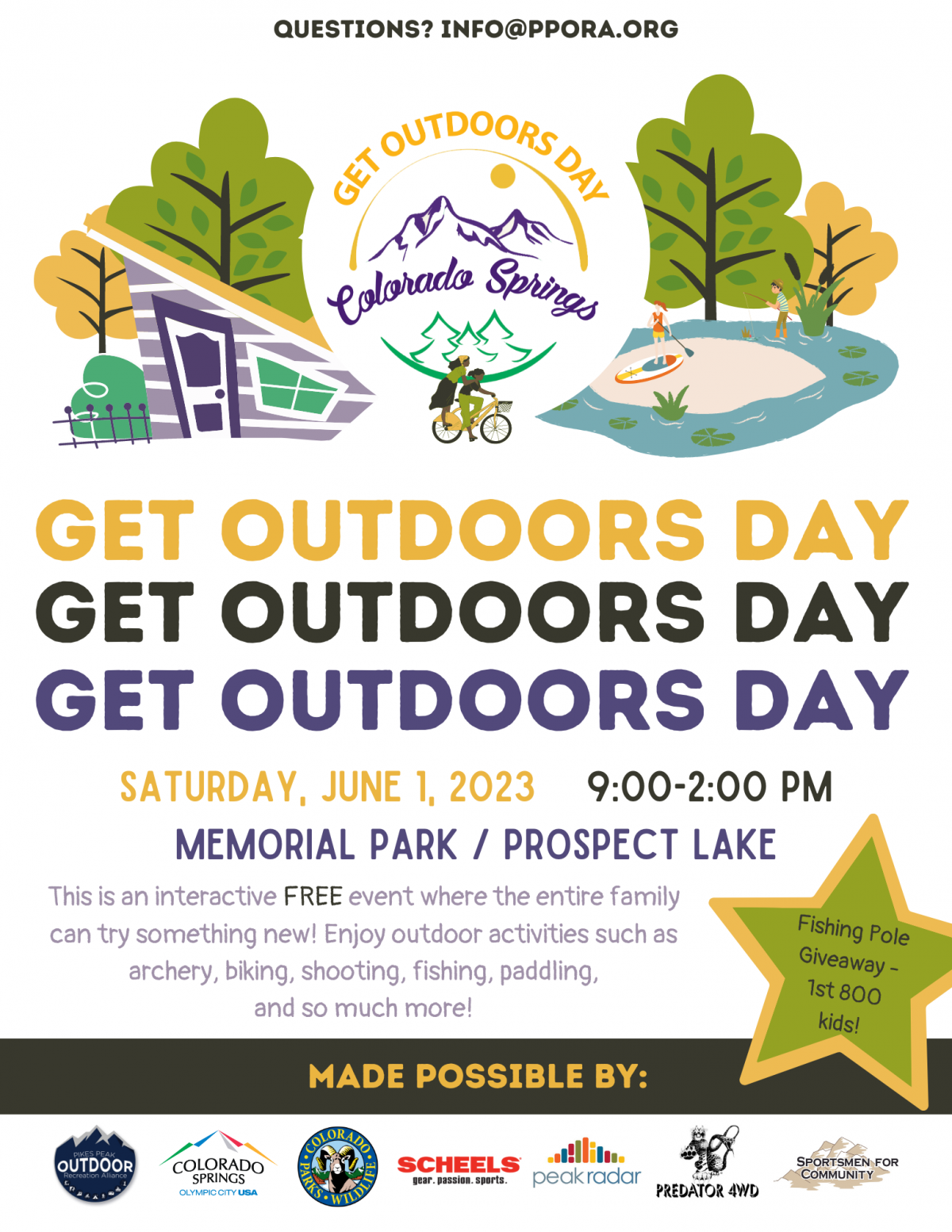 Get Outdoors Day, Pikes Peak Outdoor Recreation Alliance and Colorado Parks and Wildlife: Southeast Region and City of Colorado Springs at Memorial Park, Colorado Springs, Colorado Springs CO, Sports & Outdoors [Video]