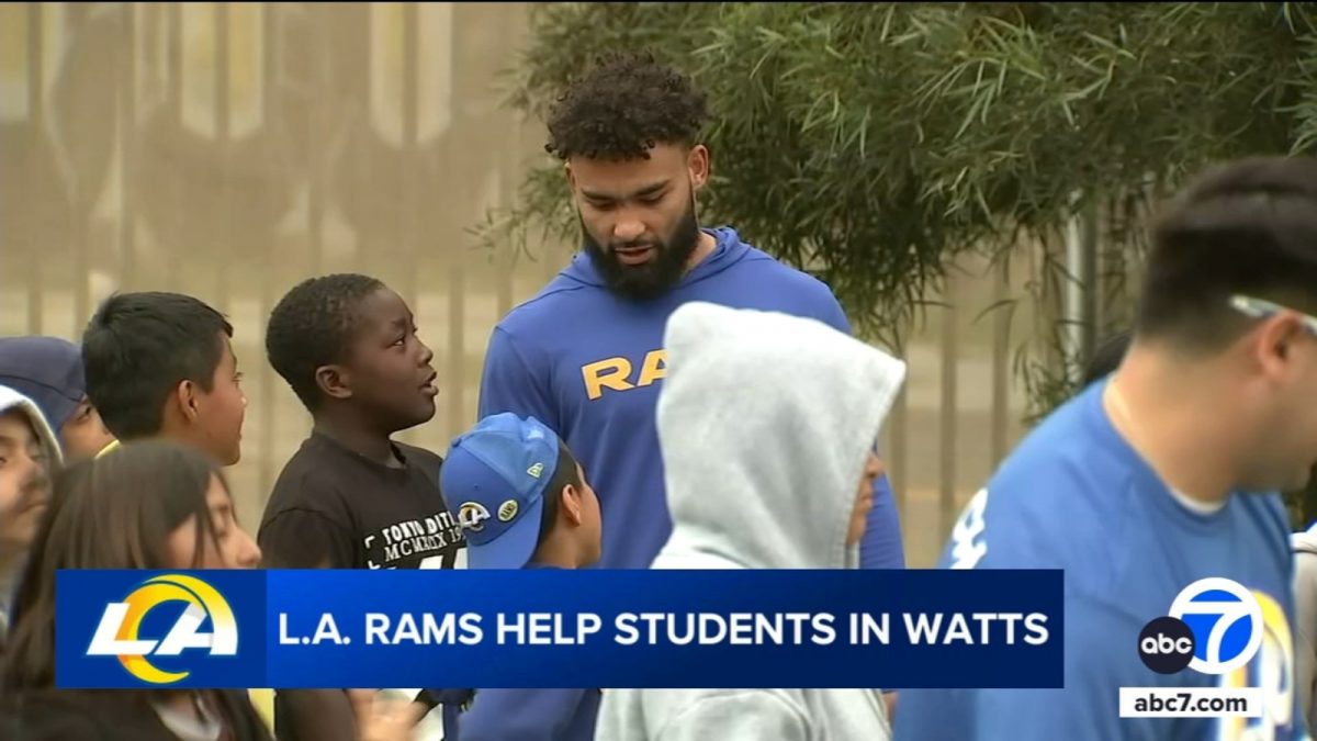 L.A. Rams donate washers, dryers to schools in under-resourced communities to help combat absenteeism [Video]