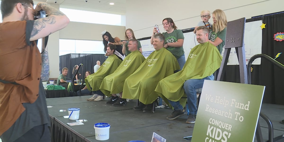 Shaving heads to conquer childhood cancer [Video]